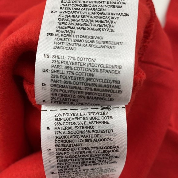 Adidas Originals Men's 3-Stripe Trefoil Fleece Pullover Sweatshirt Red EJ9693 S - Picture 10 of 11